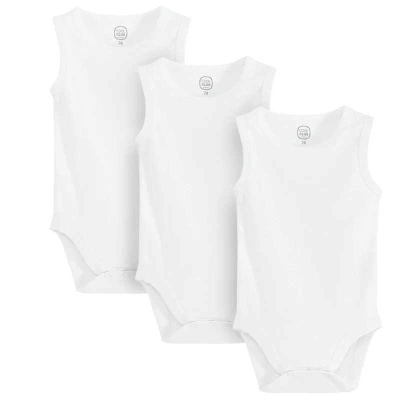 Cool Club by SMYK WHITE COTTON BODY N/S 3-PACK